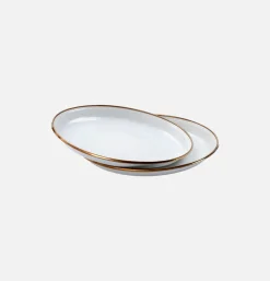 Assiettes Email X 2 Eggshell