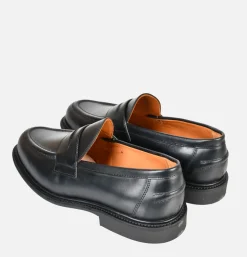 Black Leather Pull Up Penny