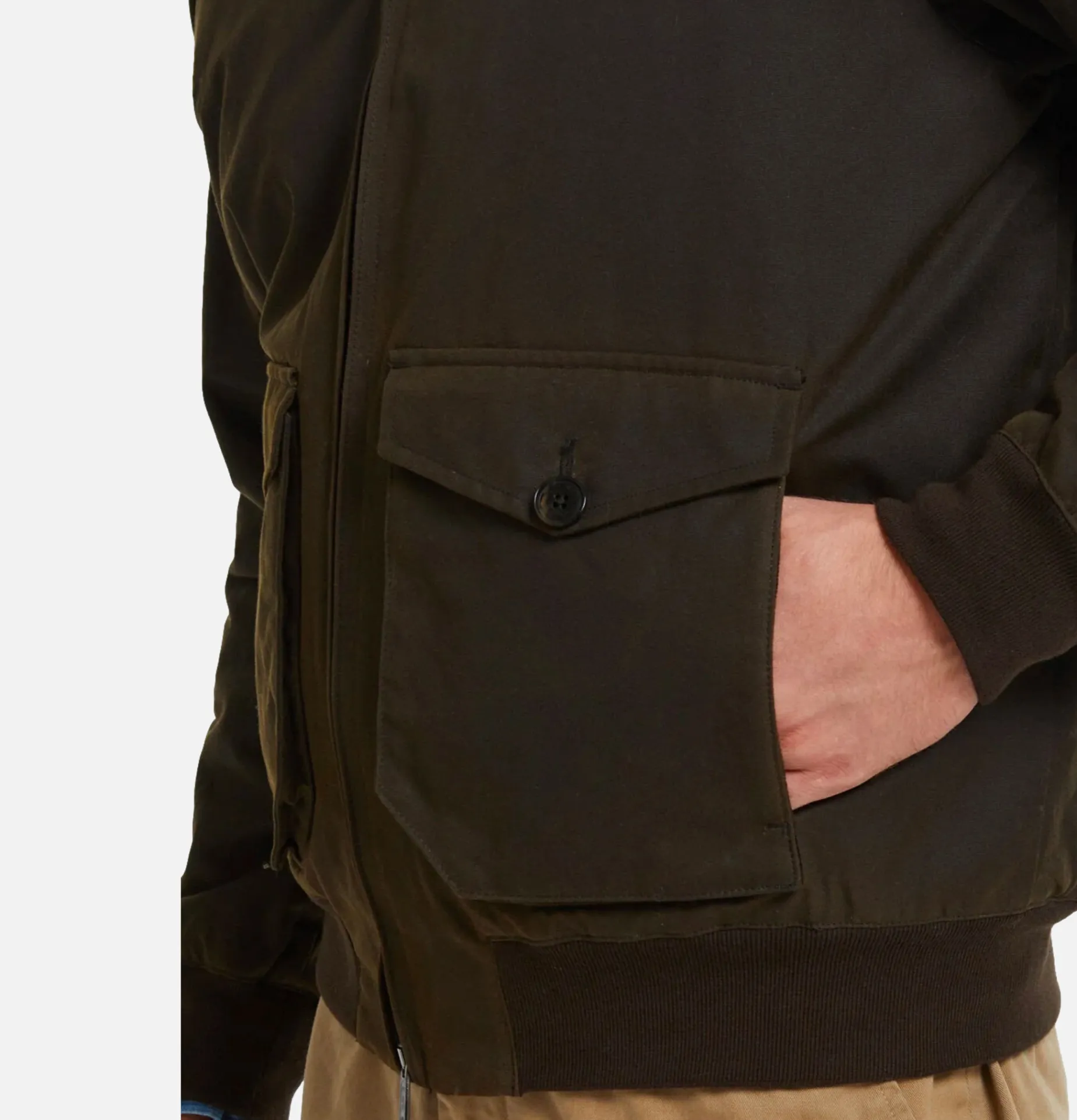 Blouson G9 Waxed Moss Green