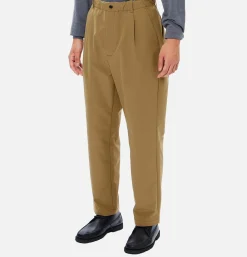 Brushed Back One Tuck Pant Clay Beige