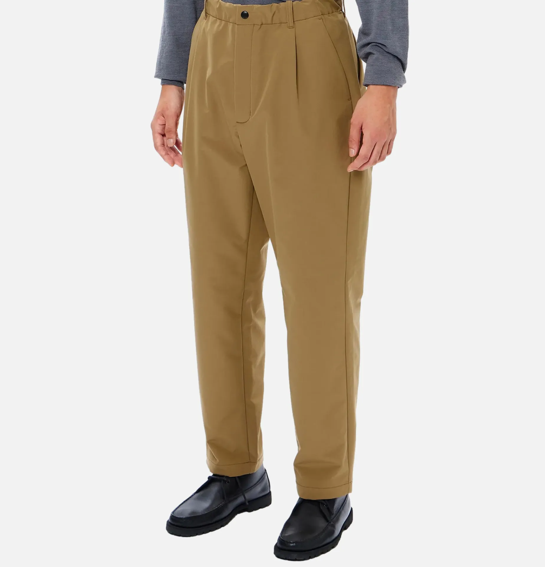 Brushed Back One Tuck Pant Clay Beige