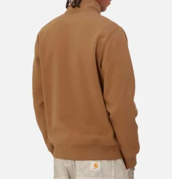 Chase Neck Zip Sweat Tamarind