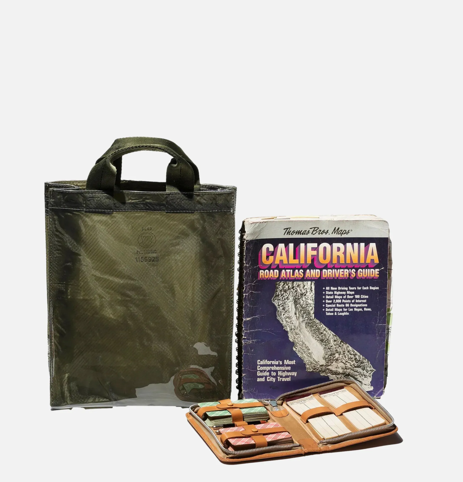 Covered Parachute Document Bag Olive
