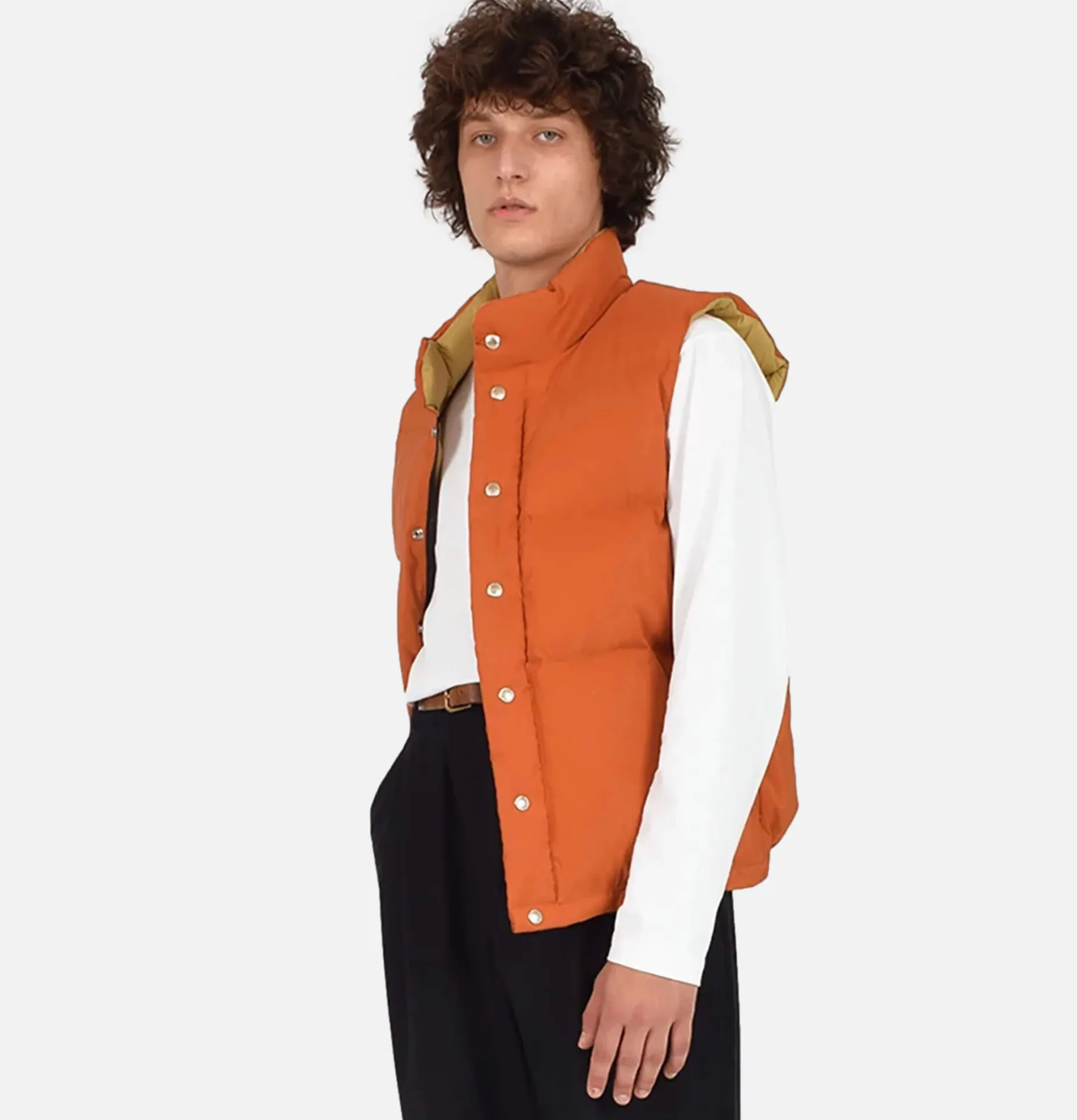 Italian Down Vest Rust