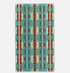 Jacquard Spa Towel Chief Jospeh Aqua