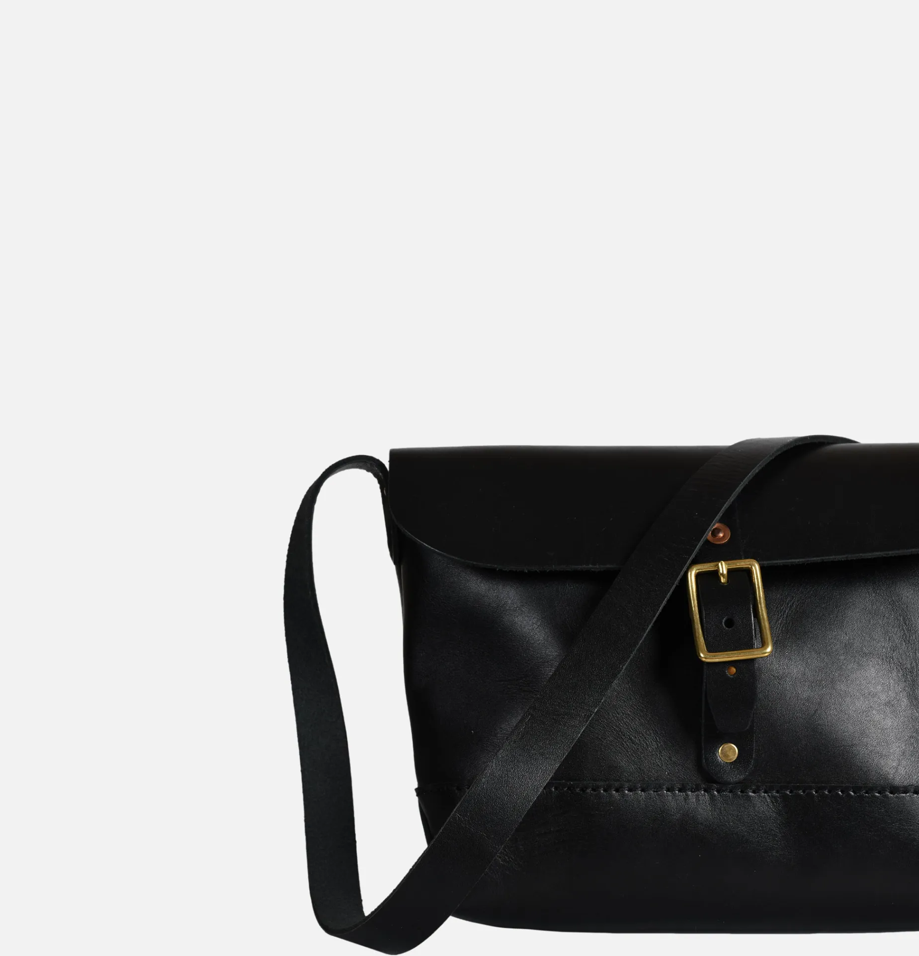 Leather Mini Shoulder Bag Noir