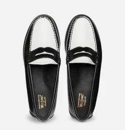 Mocassin Femme Weejun Noir et blanc
