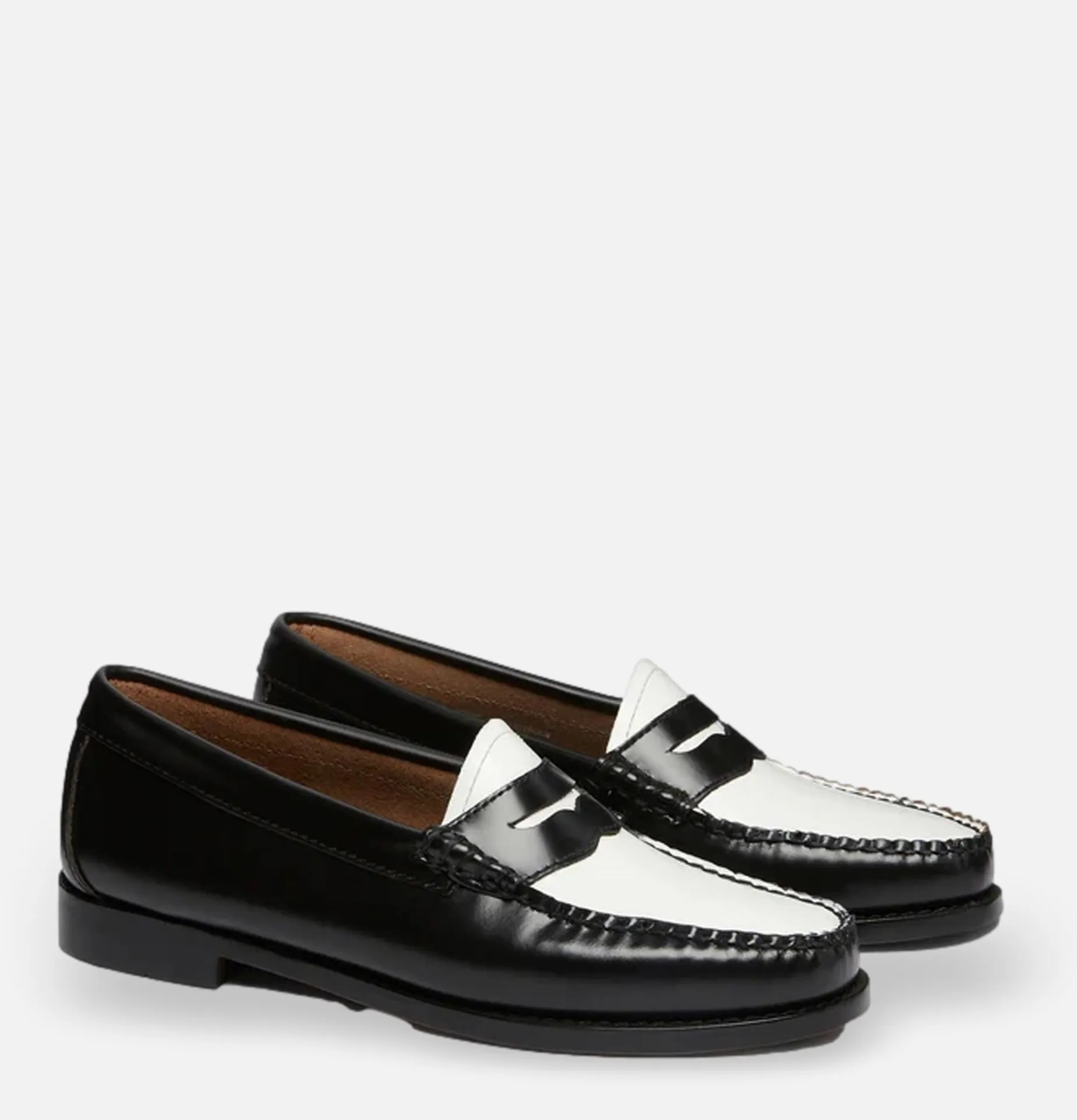 Mocassin Weejuns Black & White Leather