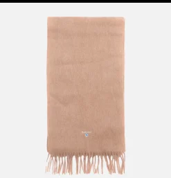 Plain Lambswool Scarf Lt Brown