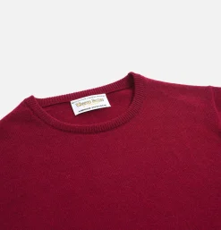 Pull Col Rond Bordeaux