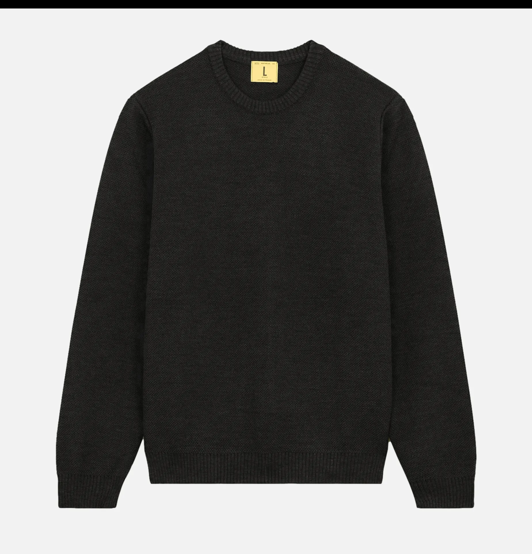 Pull Youri Col Rond Anthracite