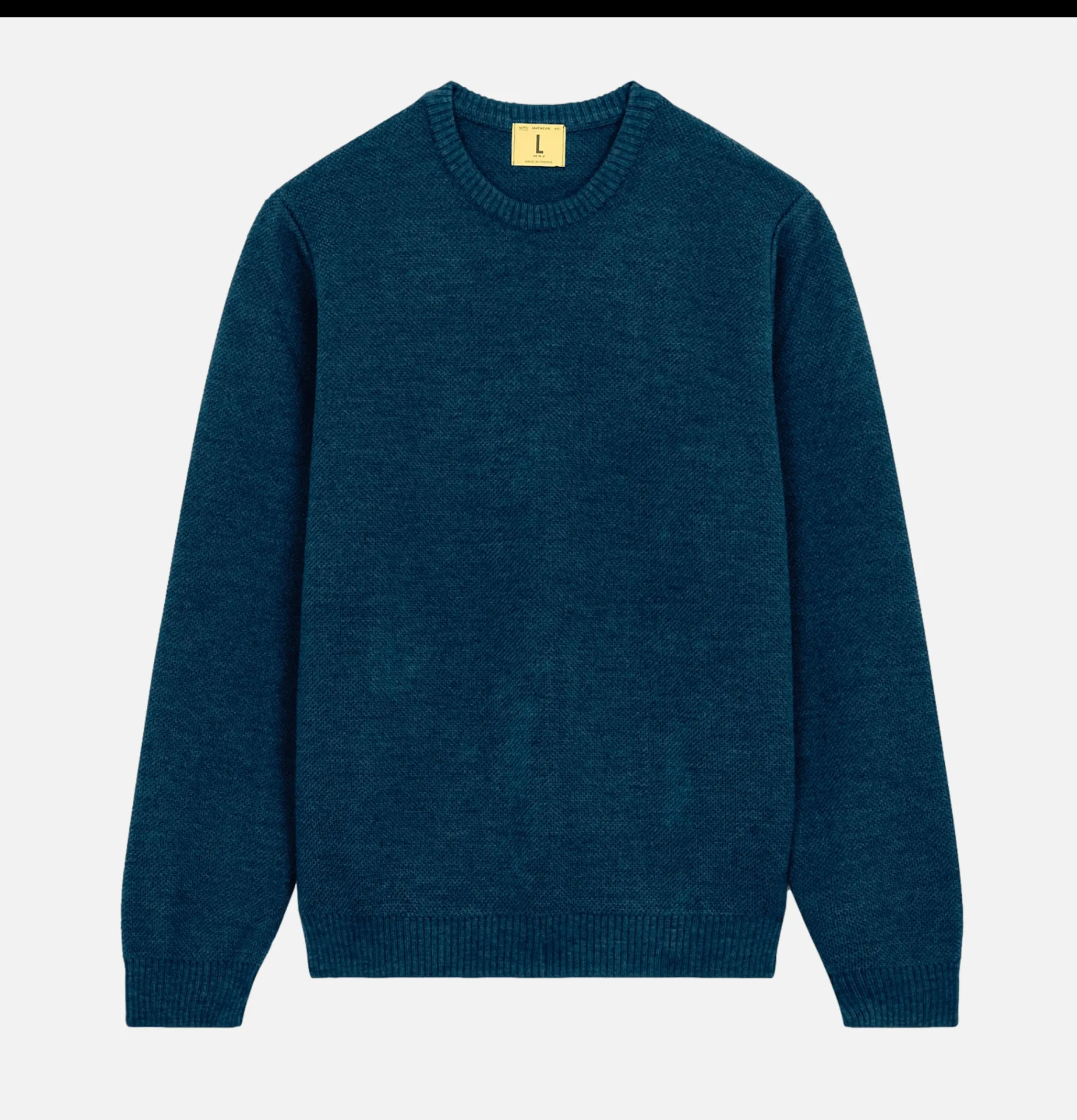 Pull Youri Col Rond Bleu Jean