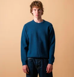Pull Youri Col Rond Bleu Jean