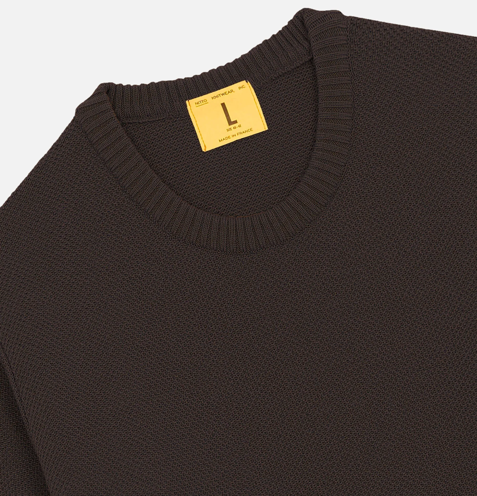Pull Youri Col Rond Marron