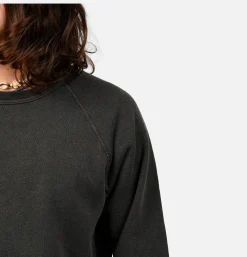 Raglan Crew Sweat P-black