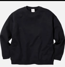 Recycled Cotton Crewneck Black
