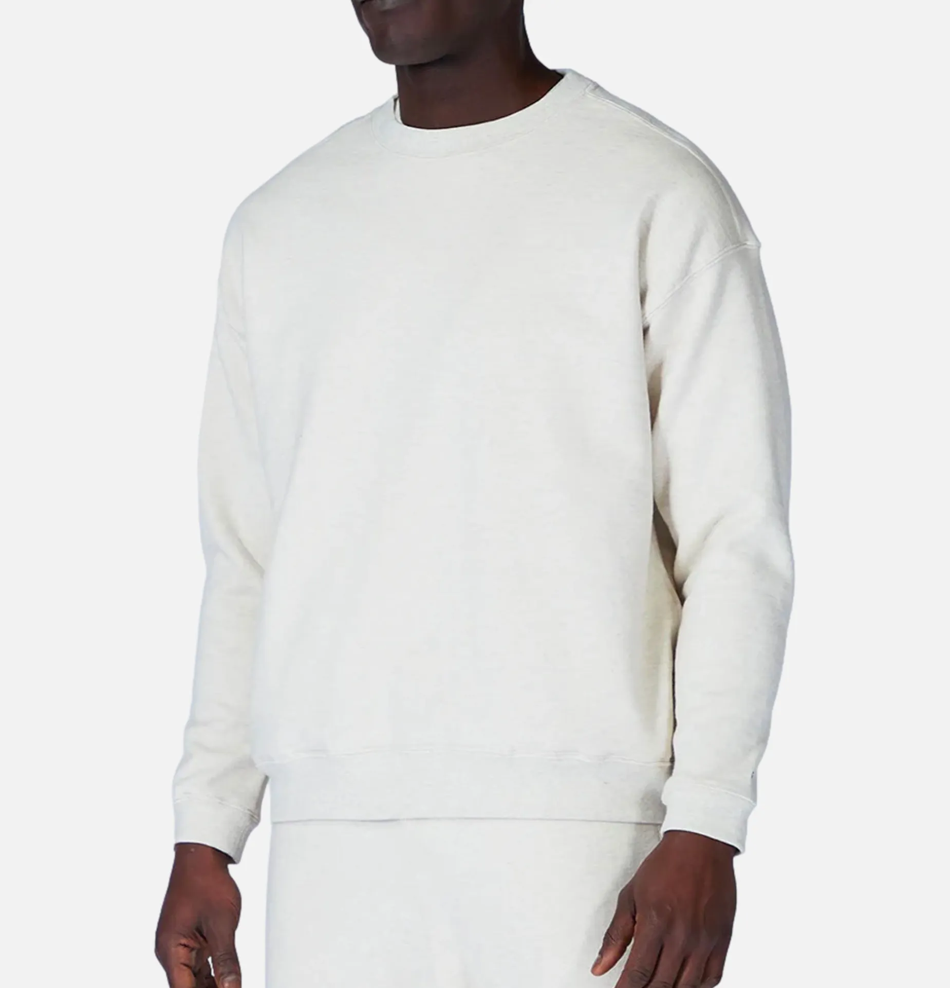 Recycled Cotton Sweat Crewneck Grey
