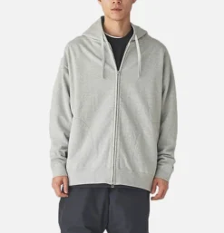 Recycled Cotton Zipup Hoodie Grey