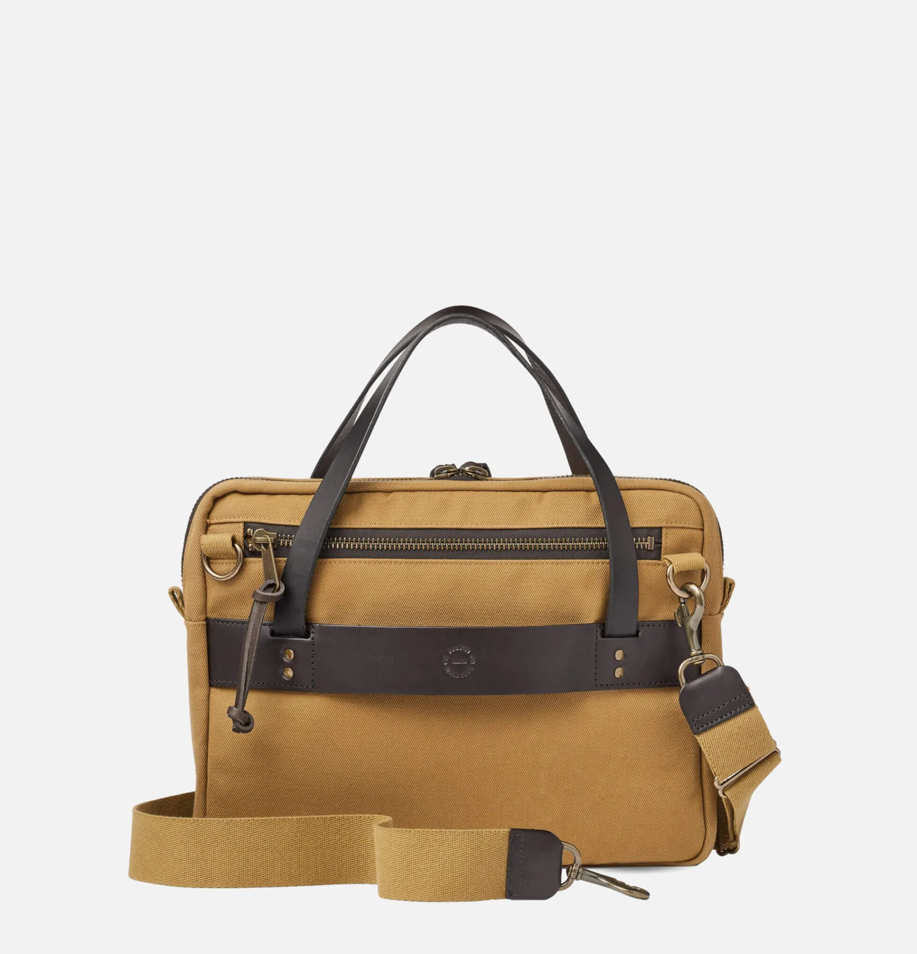 Rugged Compact Briefcase Tan