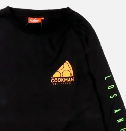 Tee Shirt Long Sleeve Pizza Noir