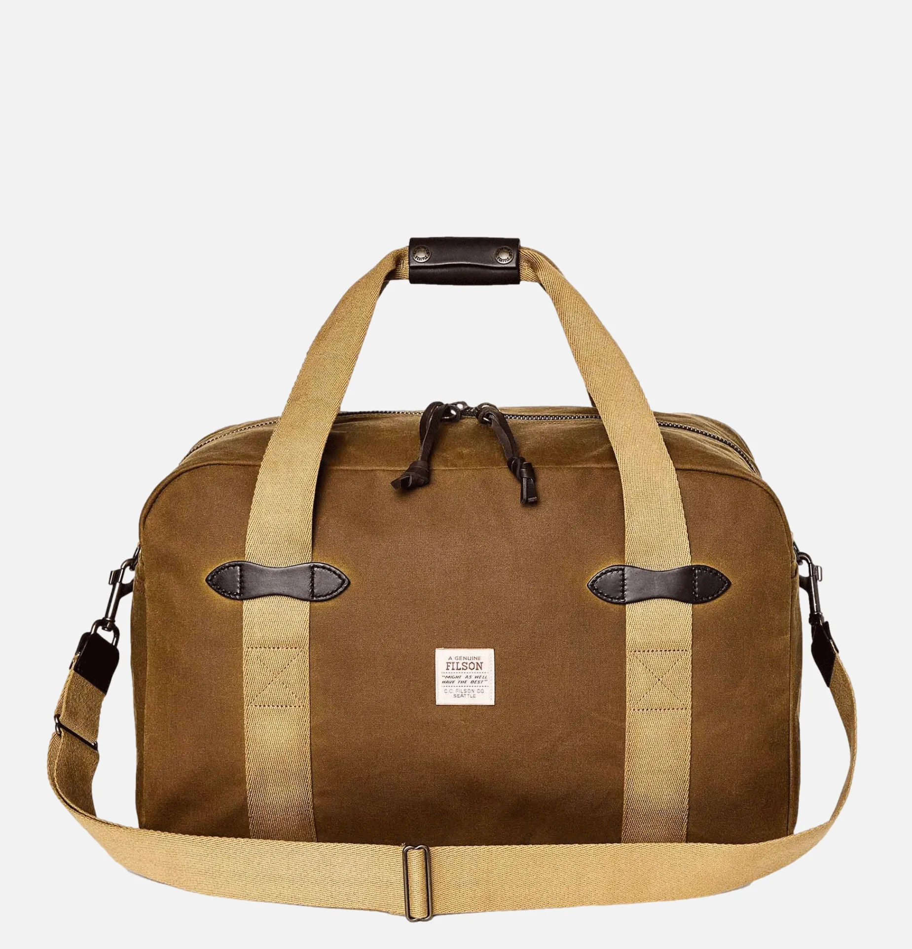 Tin Cloth Medium Duffle Bag Dark Tan