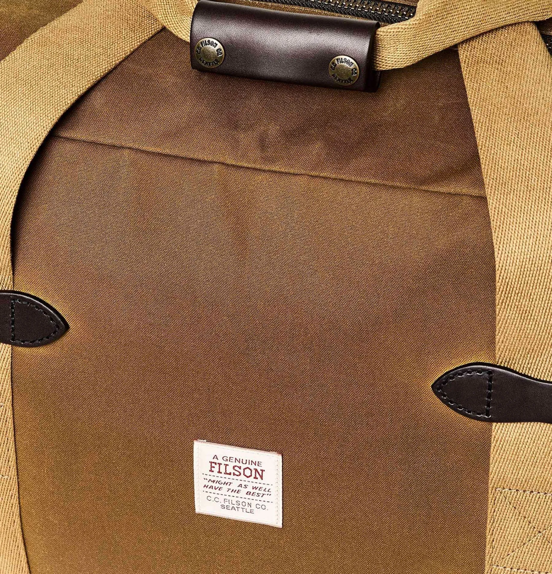 Tin Cloth Medium Duffle Bag Dark Tan