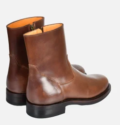 Zip Boots Full Brown